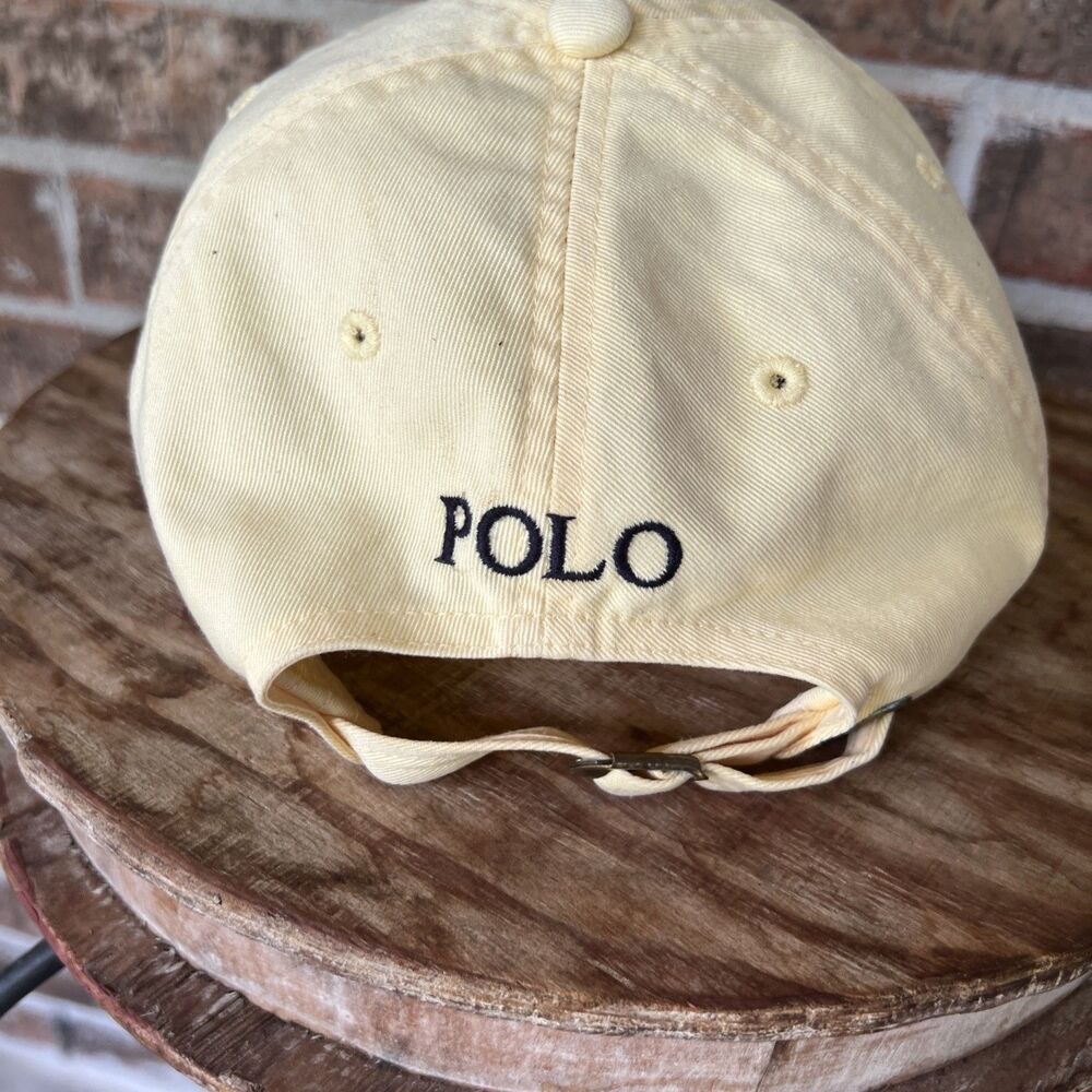 Polo Ralph Lauren Hat Cap Strap Back Light Yellow Small Pony Logo Embroidered - Picture 3 of 8